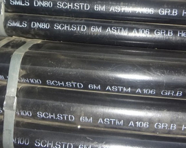 AISI B36.10 ASTM A106 B Black Steel Seamless Pipe